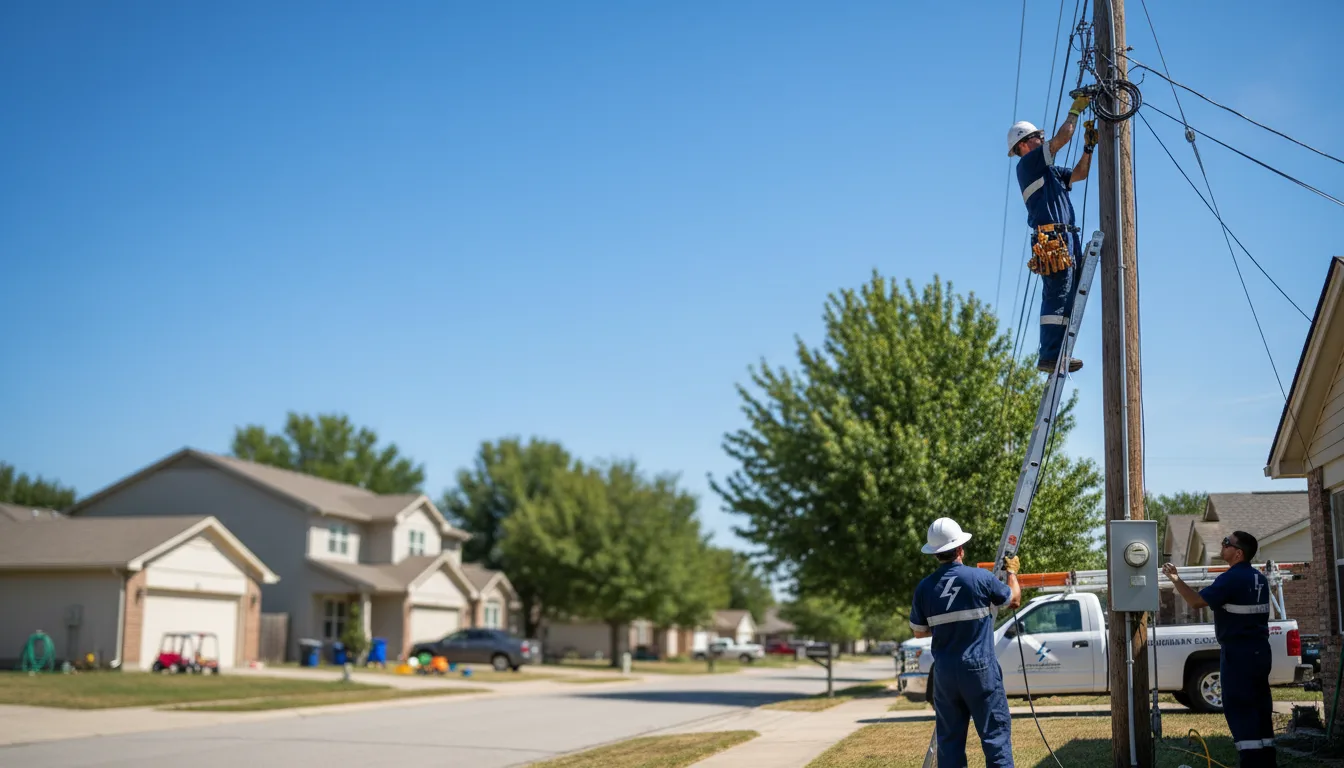 Residential electrician providing installation services in Kildare, TX